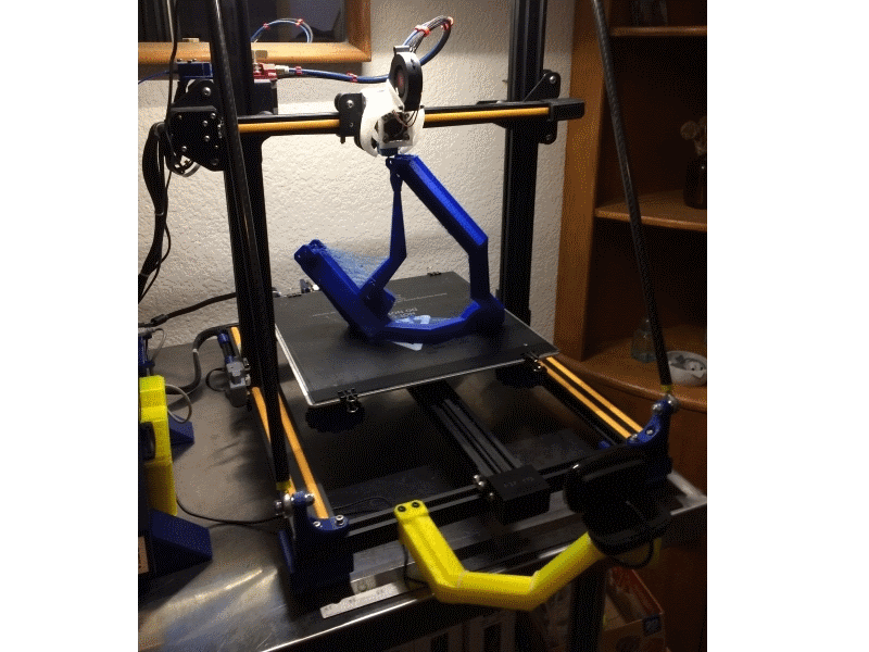 Printing the Camera Mount - Blue PETG